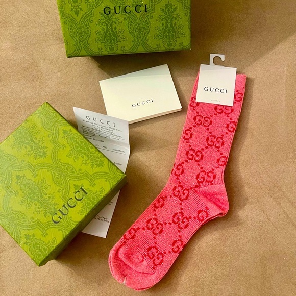 Gucci Accessories - Gucci Pink GG Socks